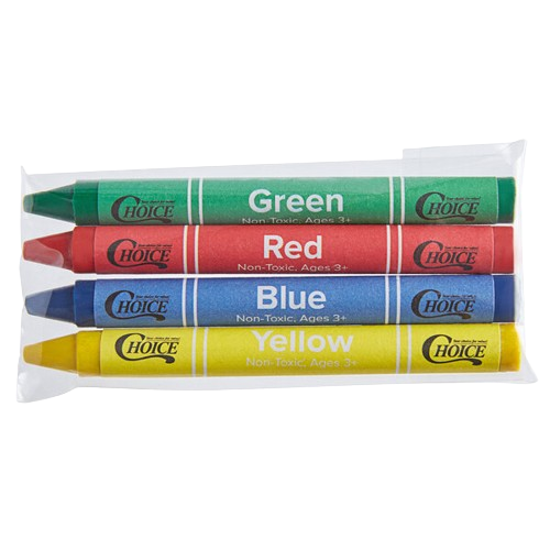 Kids' Crayons Wrapped 4 Pack - 1000/Case
