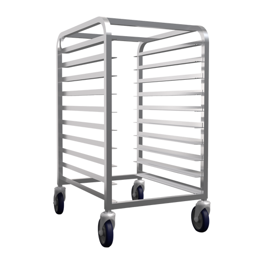 Winholt Half-Height Mobile Aluminum Sheet Pan Rack - 10 Pan (18" x 26") Capacity