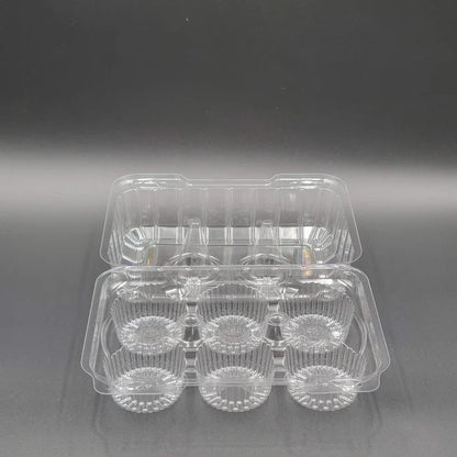 DFI Clear Hinged Muffin Container 6 Count LBH-6656