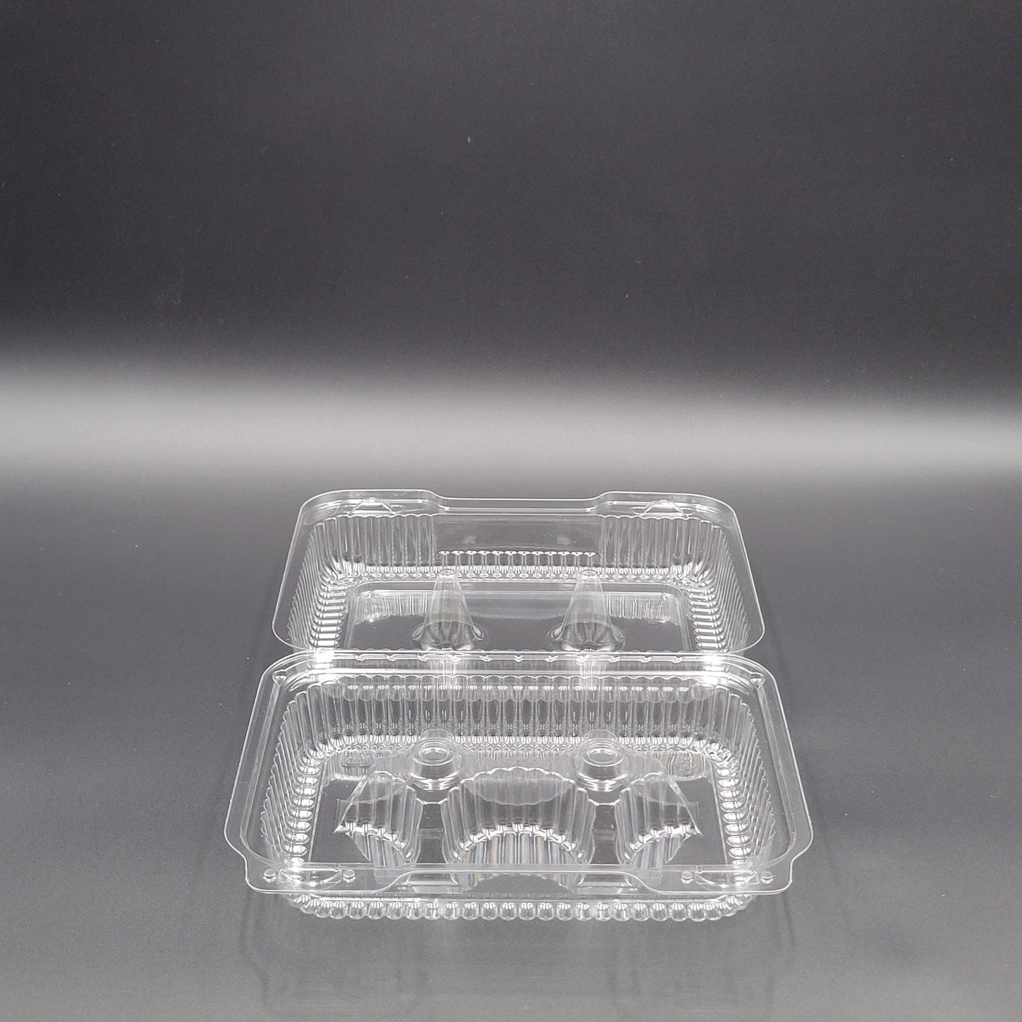 DFI Clear Hinged Cupcake Container 6 Count LBH-6646