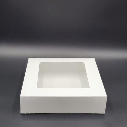 Bakery/Cake Box Auto Popup Window White 10" x 10" x 2.5"