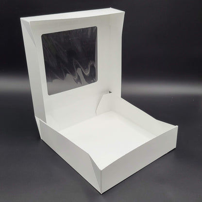 Bakery/Cake Box Auto Popup Window White 10" x 10" x 2.5"