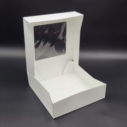 Bakery/Cake Box Auto Popup Window White 9" x 9" x 2.5"