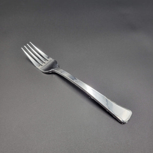 EMI GlimmerWare™ Heavy Weight Silver Plastic Salad Fork 7" EMI-GWSAF - 20/Pack