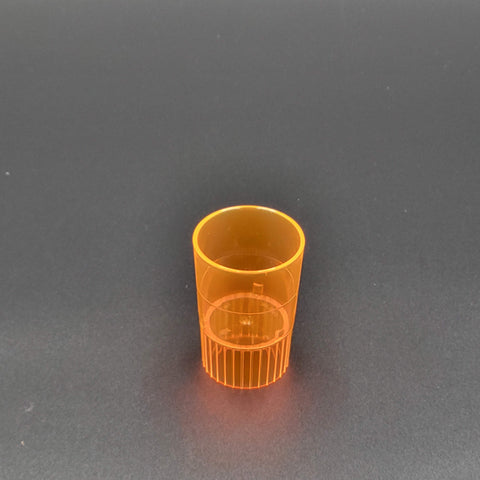 Fineline Plastic Orange Shooter Glass 1 oz. 4110-ORG - 10/Pack