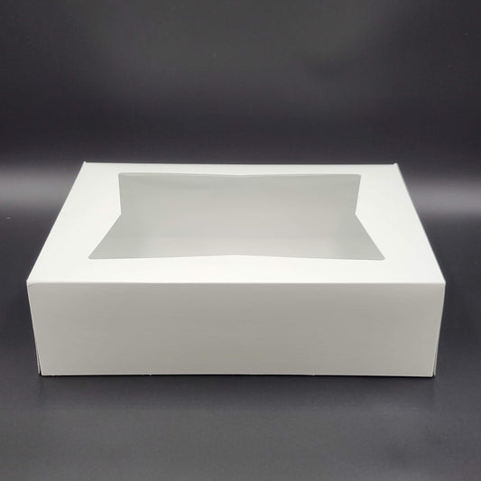 Bakery/Cake Box Auto Popup Window White 14" x 10" x 4"