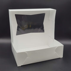 Bakery/Cake Box Auto Popup Window White 14" x 10" x 4"