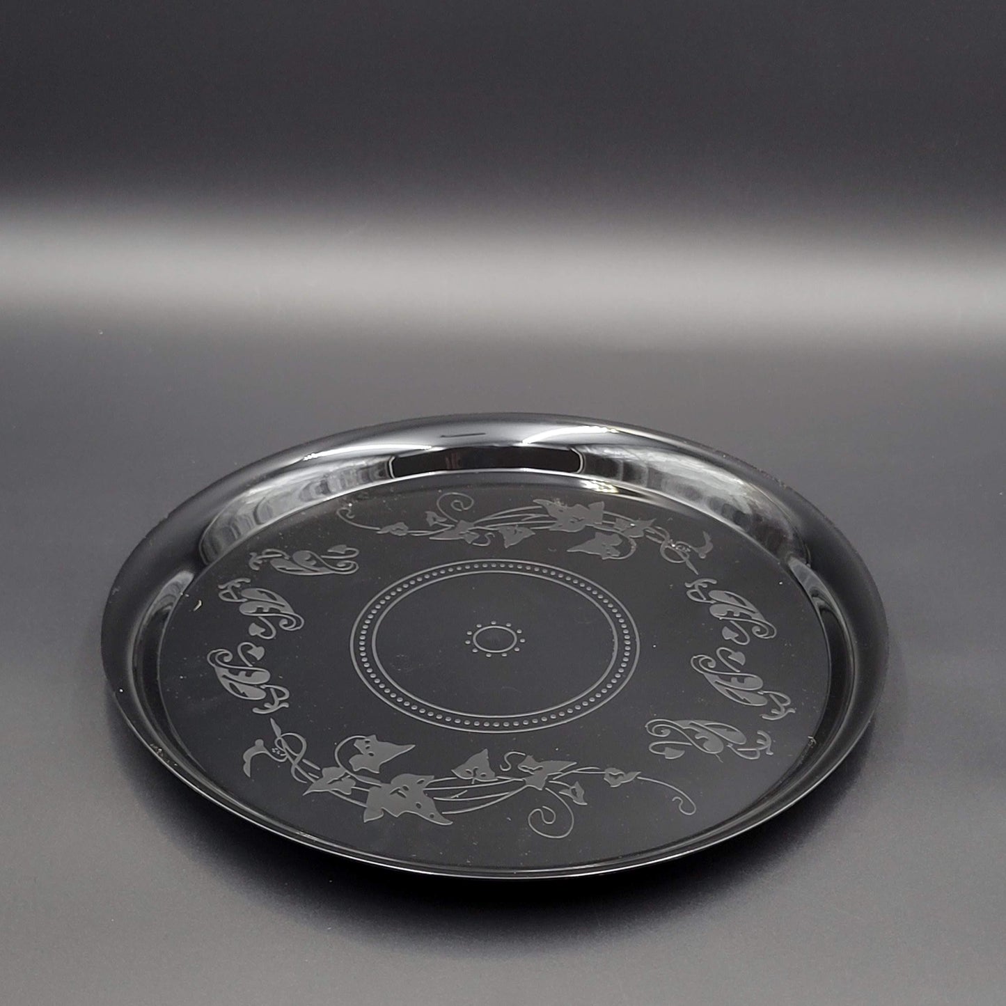 EMI Yoshi Round Deli Mate Tray Black 16" EMI-260B