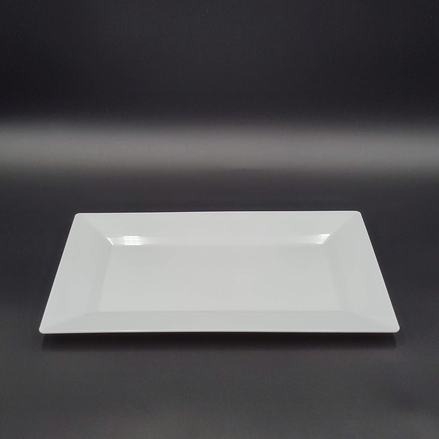 EMI Yoshi Plastic Rectangular Dinner Plate White 13.5" x 8.5" EMI-RP11W