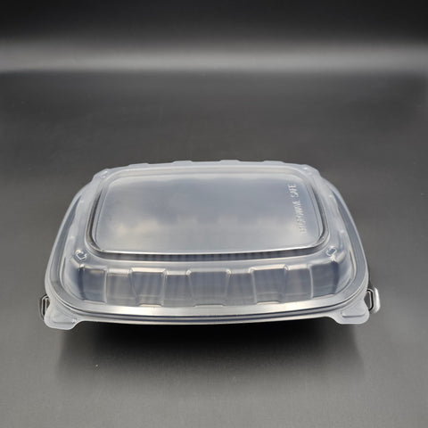 Anchor Packaging 1 Compartment Microwaveable Container Black Bottom & Clear Top 6" x 9" CL6911 - 100/Case