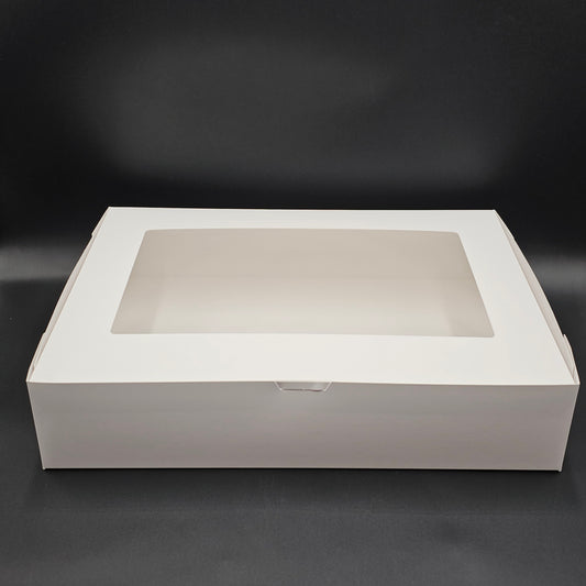 Bakery/Cake Box Lock Corner Window White 19" x 14" x 4" - 50/Case