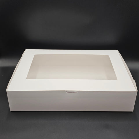 Bakery/Cake Box Lock Corner Window White 19" x 14" x 4" - 50/Case