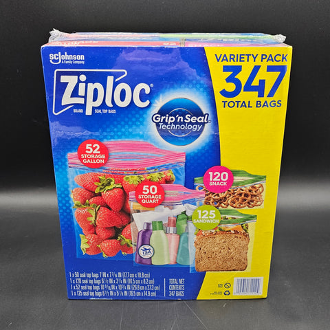 Ziploc Easy Open Bags Variety Pack 347 Count