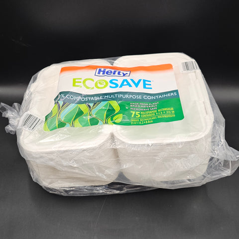 Hefty ECOSAVE Hoagie Container 9" x 6" - 75/Pack
