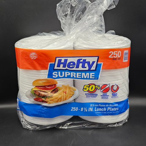 Hefty Supreme Foam Plates 8-7/8" - 250/Pack