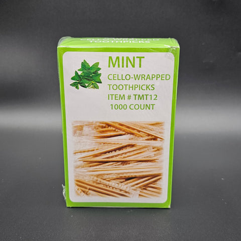 Mint Wrapped Toothpicks - 1000/Box