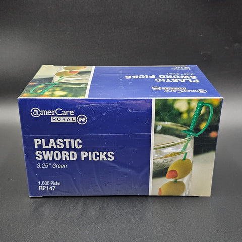 Sword Pick Plastic Assorted Colors 3.5" - 1000/Box