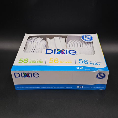 Dixie Heavyweight Cutlery Combo Box White - 168/Pack