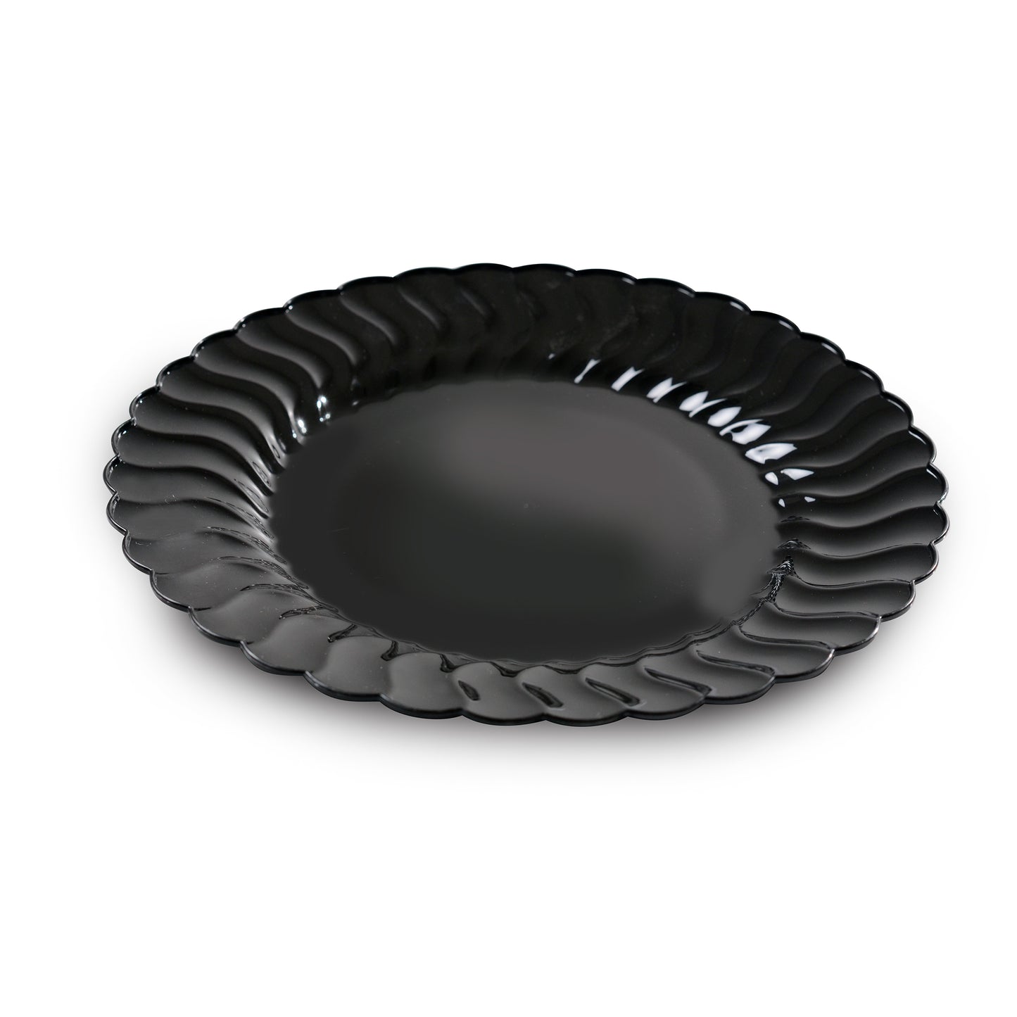Fineline Flairware Plastic Plate Black 6" 206-BK - 180/Case