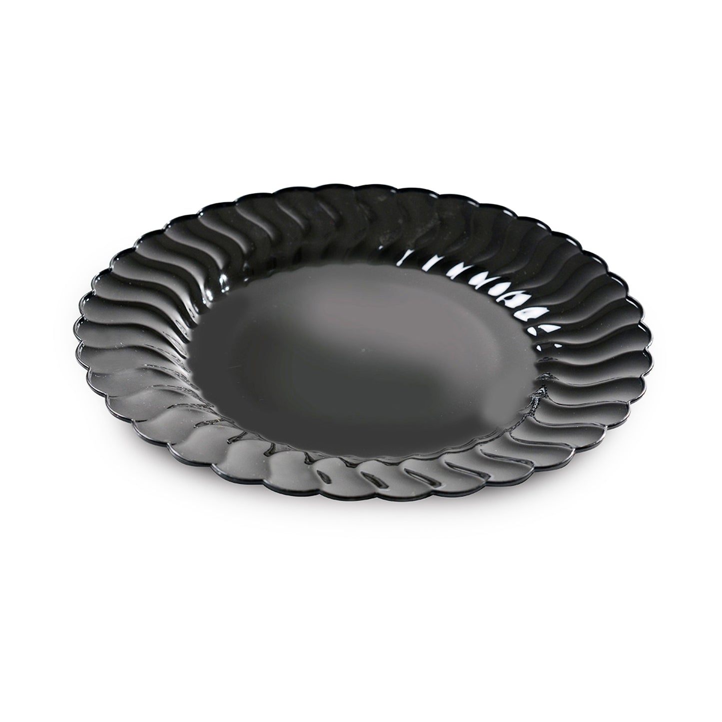 Fineline Flairware Plastic Plate Black 10.25" 210-BK - 144/case