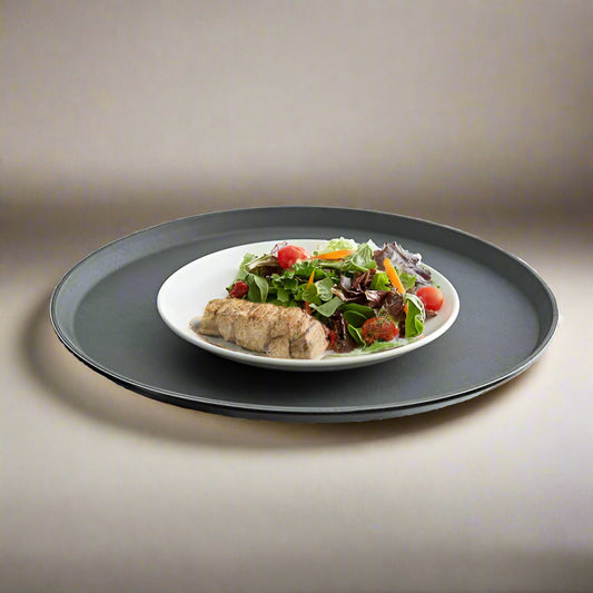 Camtread Black Satin Serving Tray Oval 22"x26-7/8" 2700CT110