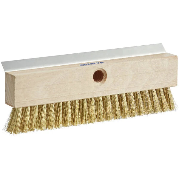 Carlisle Pizza Oven 10" Wooden Brush Head with Scraper 4029300