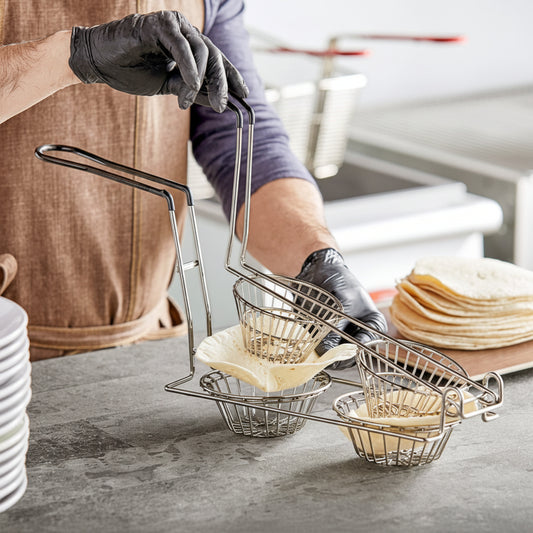 Tablecraft Double Taco Cups Fry Basket 8" TB24039