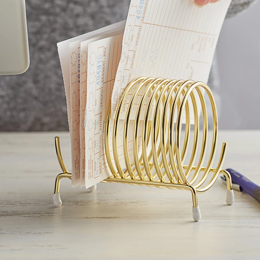 Winco Check Caddy Round Brass-Plated 3" Diameter CS-3
