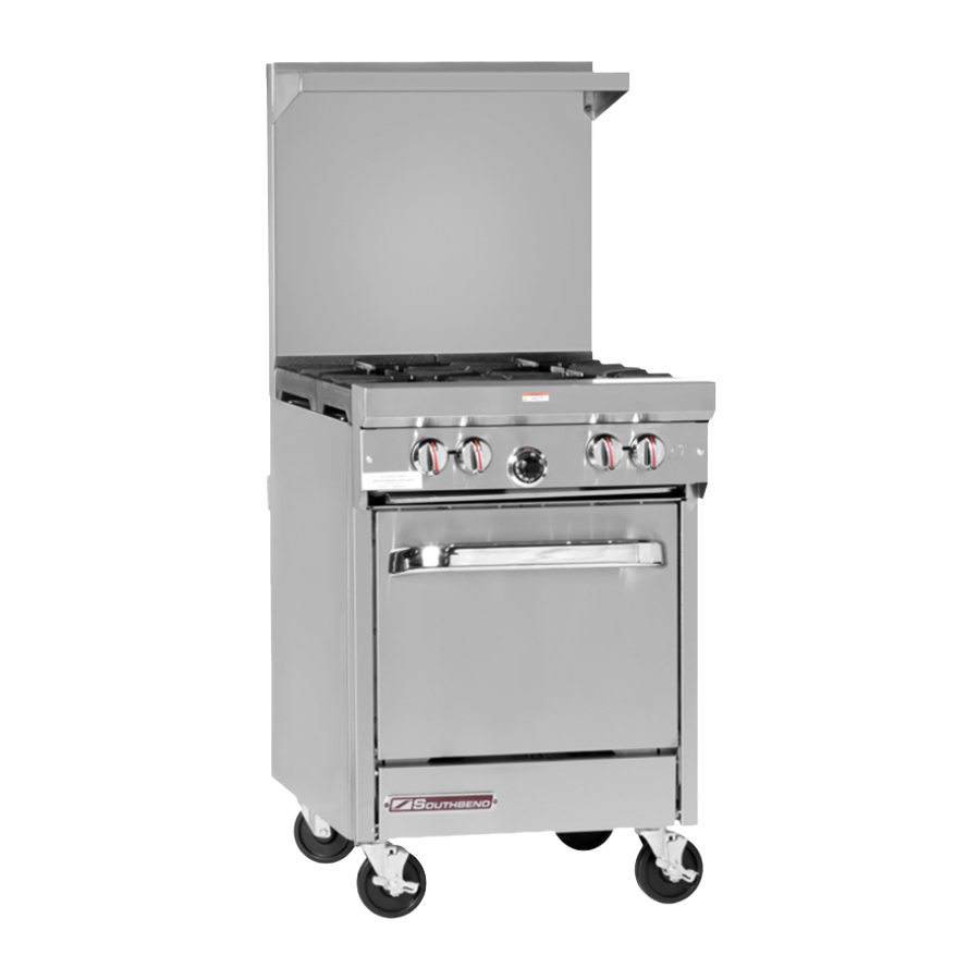 Southbend S24E S-Series 24" 4-Burner Gas Restaurant Range