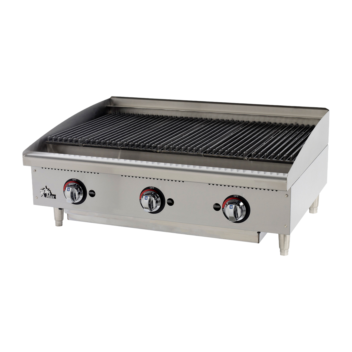 Star Natural Gas Countertop Charbroiler Manual Controls 36" W