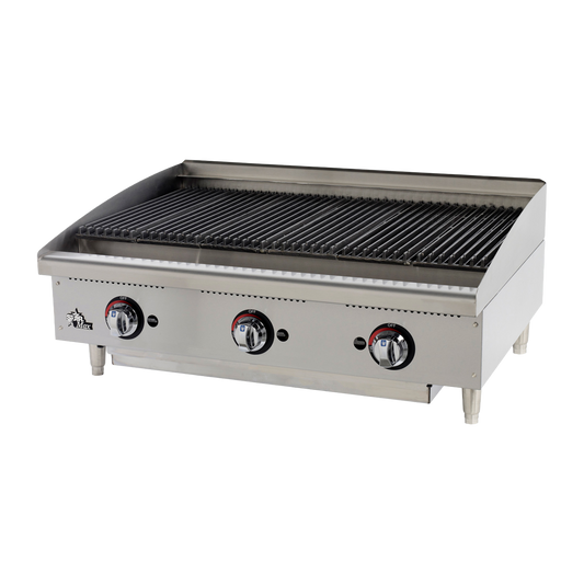 Star Natural Gas Countertop Charbroiler Manual Controls 36" W