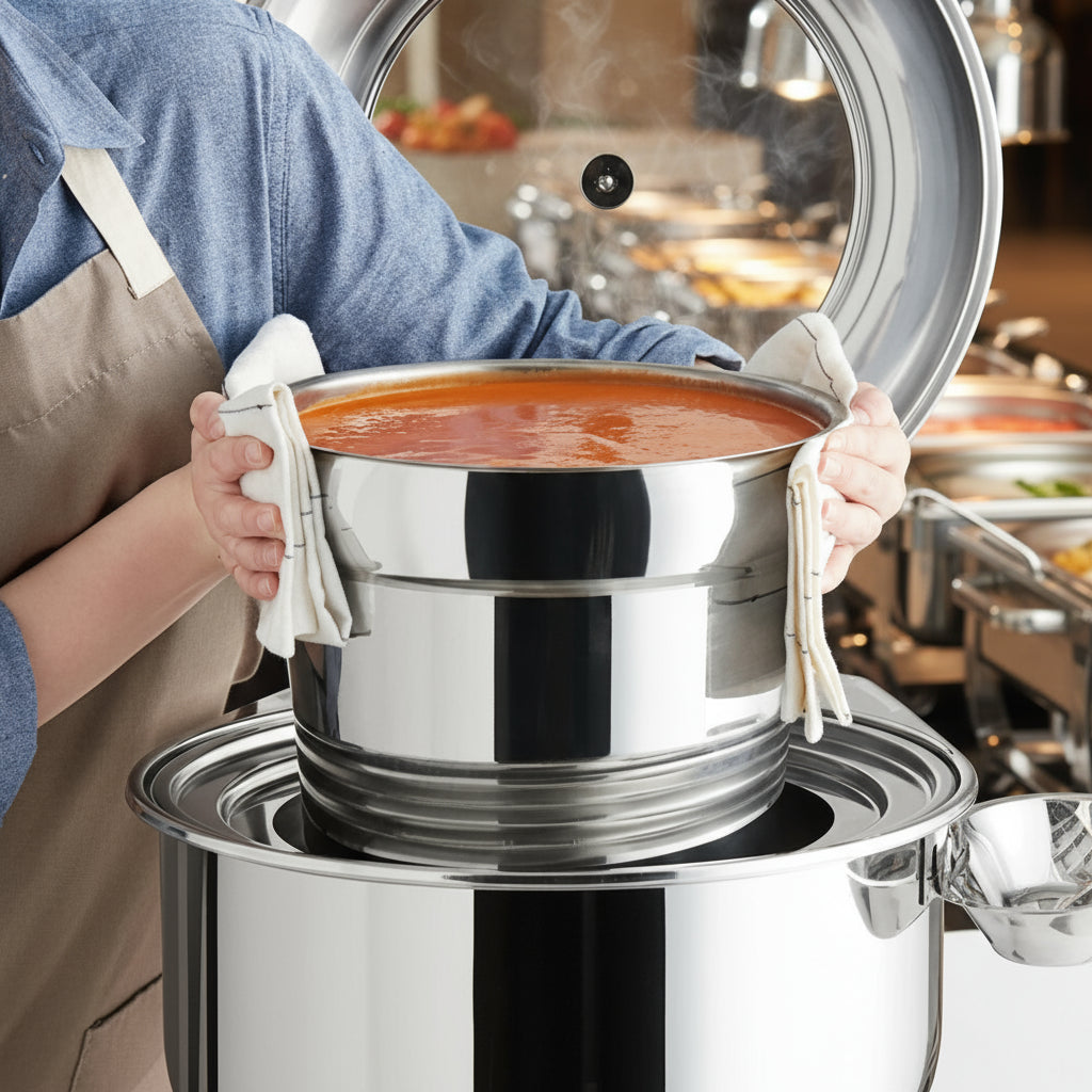 Winco Vegetable Inset Stainless Steel HW 11 Qt. INS-11.0M