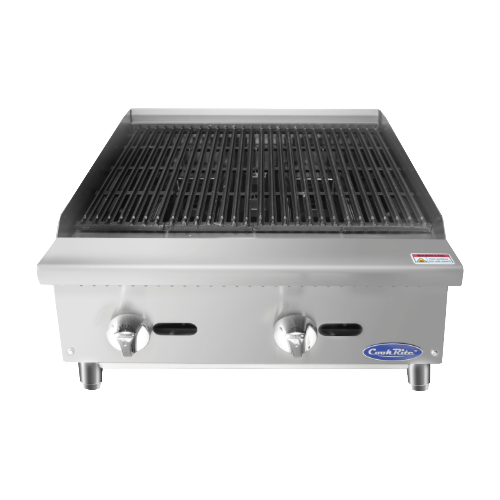 Atosa Stainless Heavy Duty Two Burner Radiant Charbroiler 24"W
