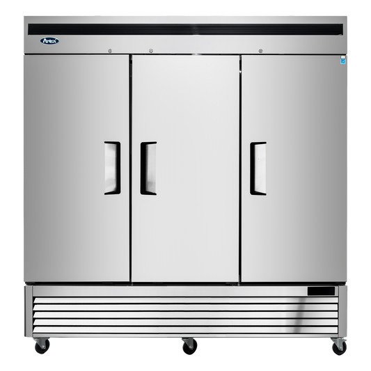 Atosa Three-Section Bottom Mount Reach In Refrigerator 81-9/10" W