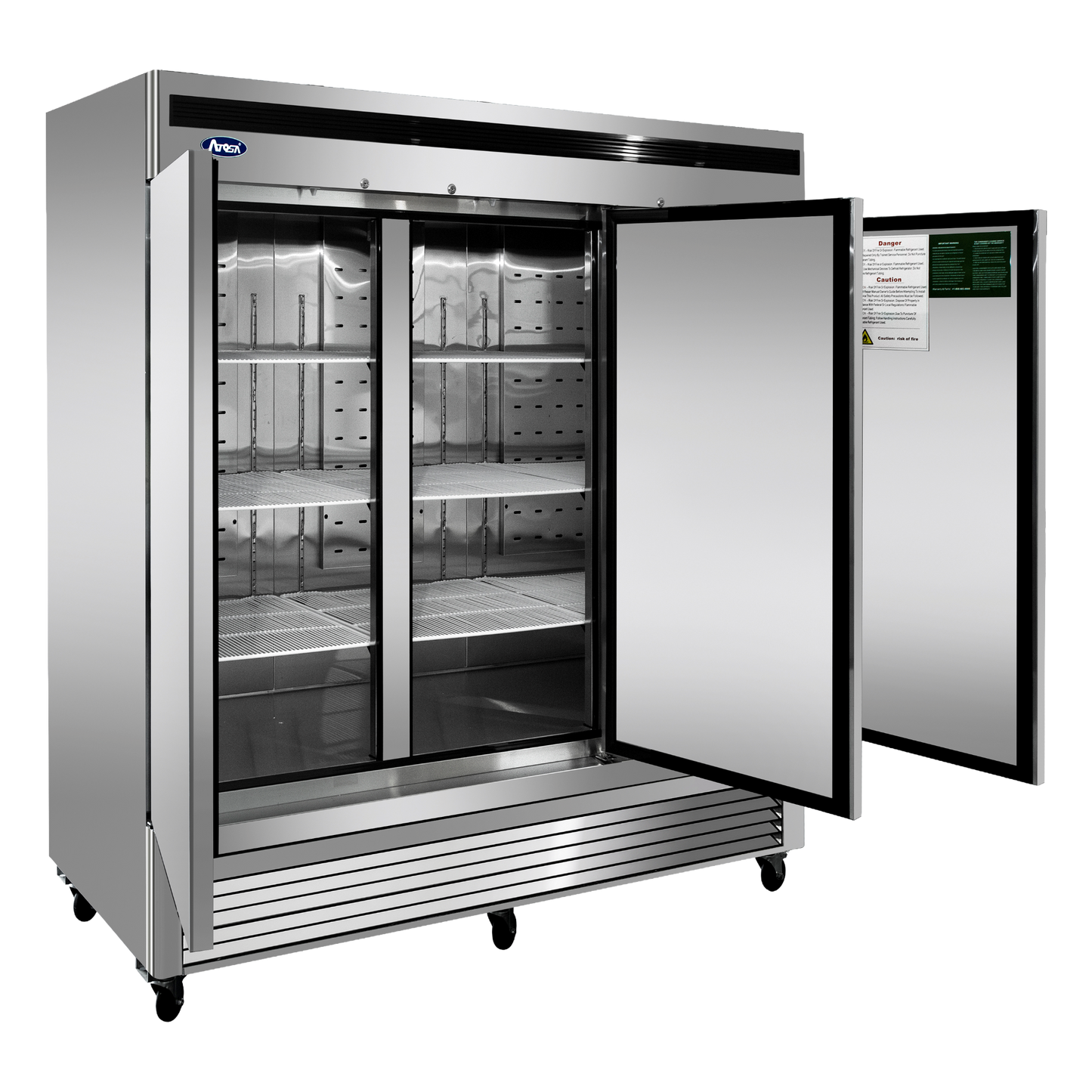 Atosa Three-Section Bottom Mount Reach In Refrigerator 81-9/10" W