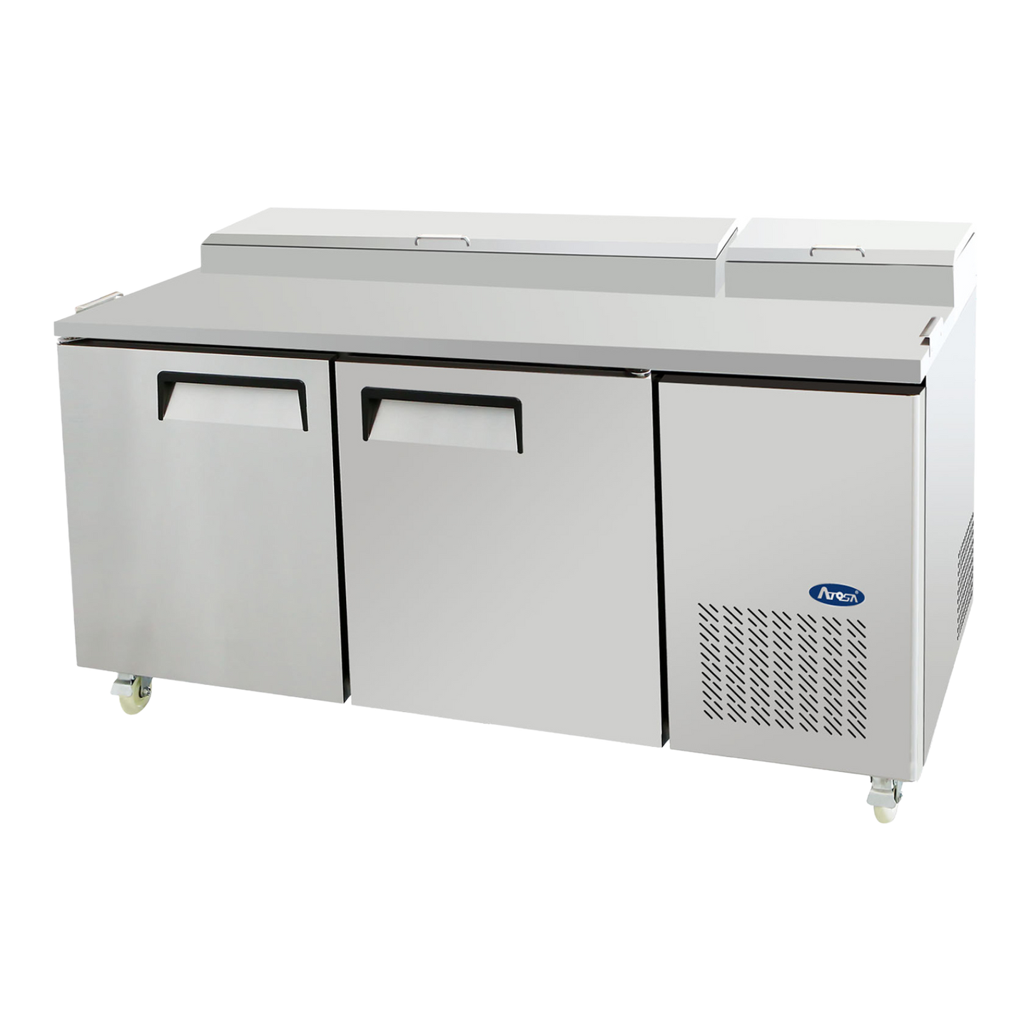 Atosa Two-Section Stainless Steel Refrigerated Pizza Prep Table 67"W