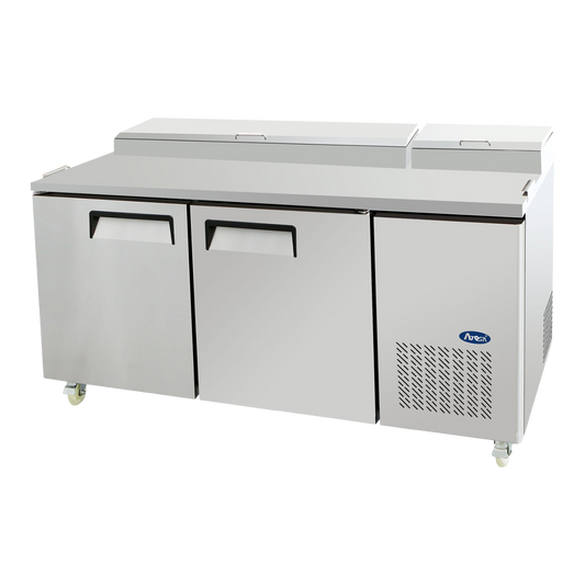 Atosa Two-Section Stainless Steel Refrigerated Pizza Prep Table 67"W