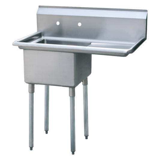 Atosa Stainless One Compartment Sink With Right Drainboard 39"W