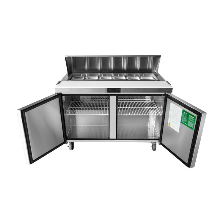 Atosa Two-Section Refrigerated Sandwich/Salad Prep Table 60"W
