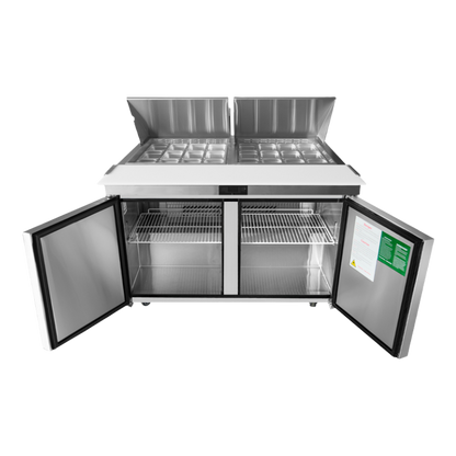 Atosa Two-Section Mega Top Refrigerated Sandwich/Salad Prep Table 60"W