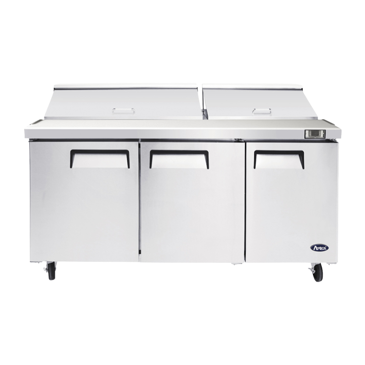 Atosa Three-Section Mega Top Refrigerated Sandwich/Salad Prep Table 72"W
