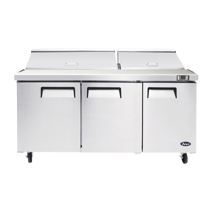 Atosa Three-Section Mega Top Refrigerated Sandwich/Salad Prep Table 72"W