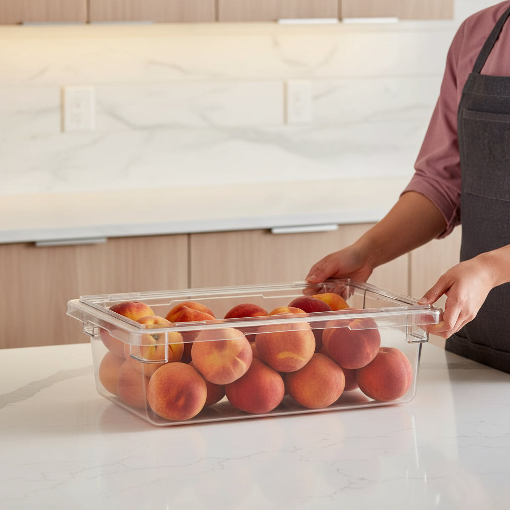 Cambro Camwear Food Storage Box Clear 12" x 18" x 6" D 12186CW135