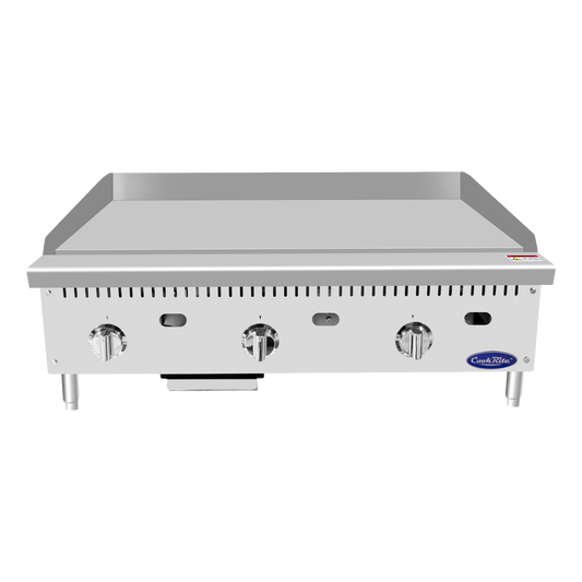 Atosa Heavy Duty Stainless Three Burner Gas Thermo-Griddle 36"W