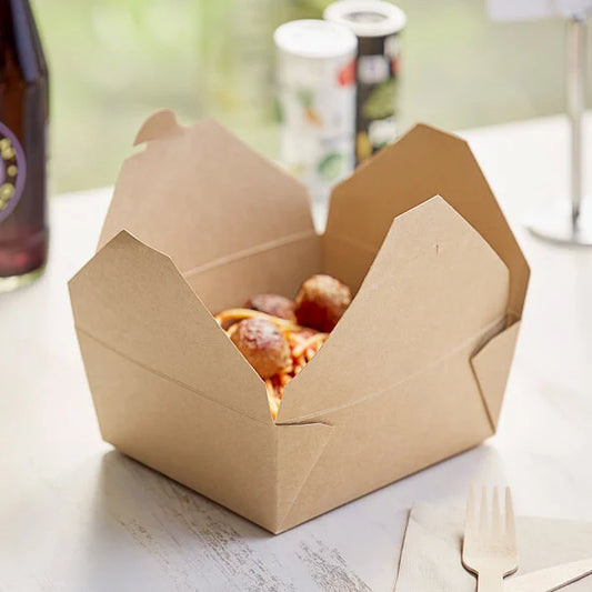 Take Out Box #8 Kraft Paper  6" x 4-5/8" x 2-1/2" - 300/Case