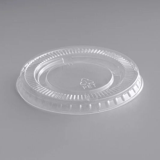 Plastic Portion Cup Lid Clear 3.25-5.5 oz. - 50/Pack