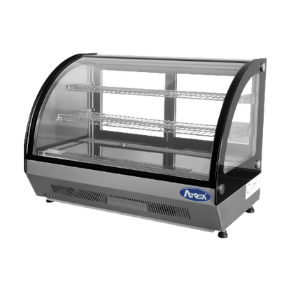 Atosa Refrigerated Countertop Curved Display Case Stainless Steel 35"W