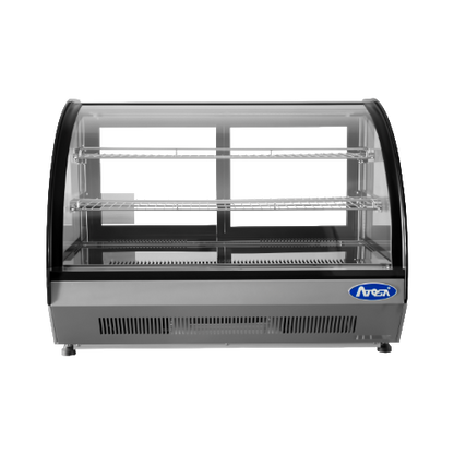 Atosa Refrigerated Countertop Curved Display Case Stainless Steel 35"W