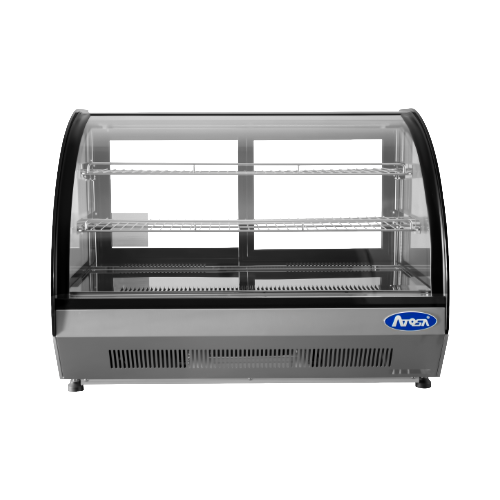 Atosa Refrigerated Countertop Curved Display Case Stainless Steel 35"W