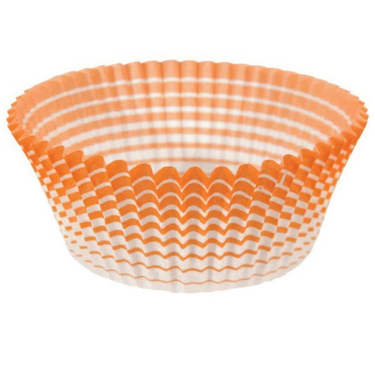 Ateco Orange Stripe Baking Cups 1"x3/4" 6406 -200/Pack